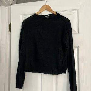 DKNY black rayon sweater